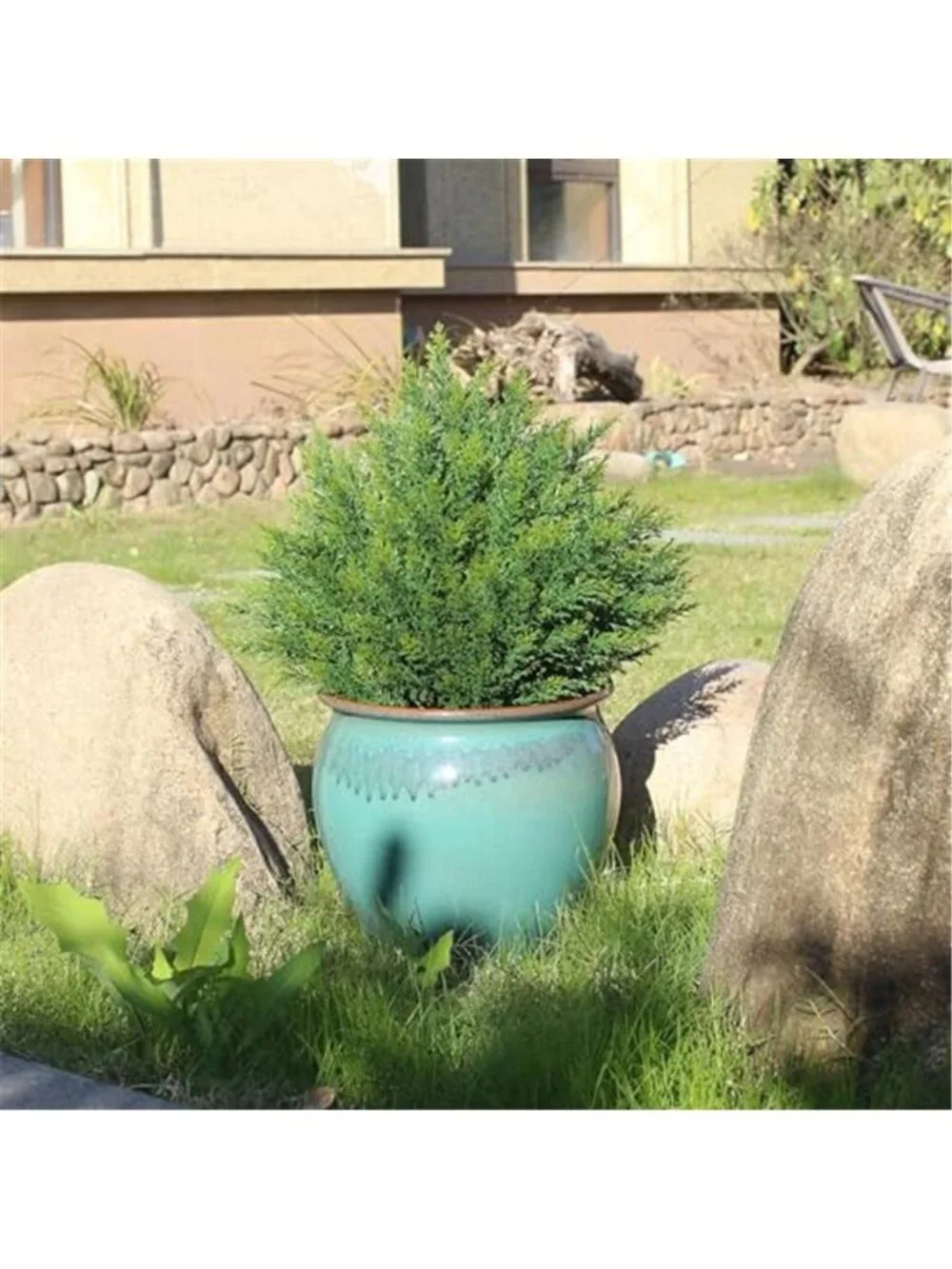 Artificial Topiary Tree Faux Cedar Bush Potted UV Resistant Indoor Outdoor Decor